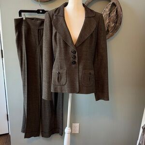Classiques Entier Textured Brown Blazer and pants size 14